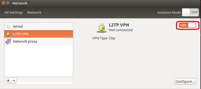 11 6 Switch on the VPN connection