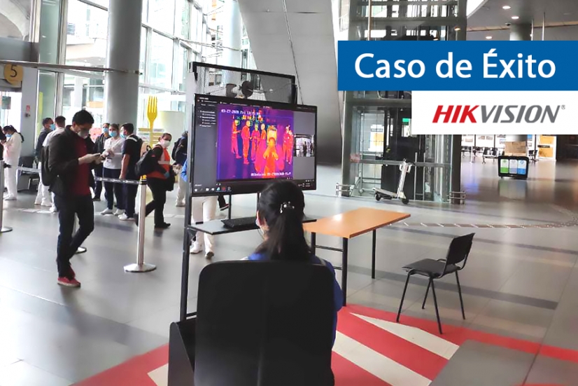 Aeropuerto de Bogotá instala 3 cámaras térmicas de Hikvision para testeo de temperatura corporal