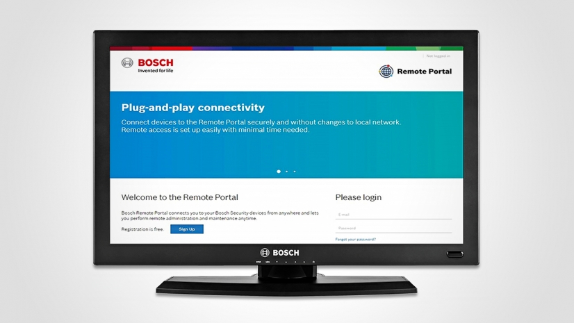 Bosch Remote Portal permite gestionar dispositivos y servicios adicionales de forma remota