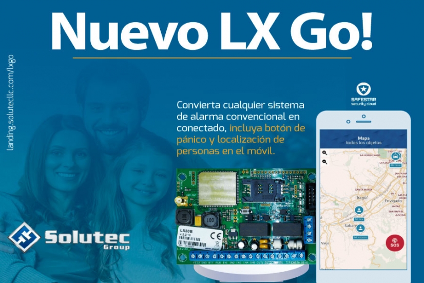 LX Go! convierte paneles tradicionales a conectados, agrega funcionalidad de botón de pánico en el móvil y localización del grupo familiar