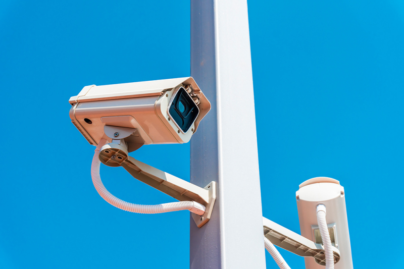 silueta cctv cámara vigilancia seguridad sistema supervisión