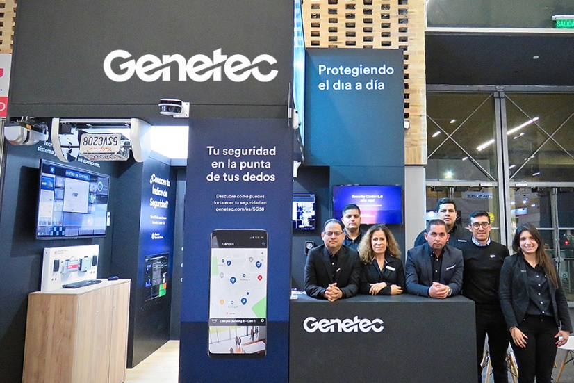 Stand de Genetec en la Feria Internacional de Seguridad E+S+S 2019, Bogotá - Colombia.