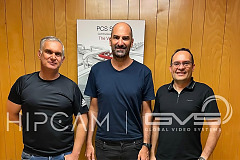 Ricardo Pomenta, Presidente GVS, Jonathan Lemcovich, Founder &CoCEO HIPCAM, y Joel Terán Vicepresidente GVS