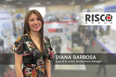 Diana Barbosa, Sales & Business Development Manager de RISCO en la Feria Internacional de Seguridad E+S+S 2019, Bogotá - Colombia.